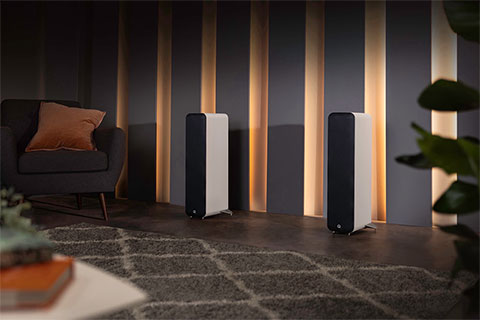 Q Acoustics M40 Wireless speakers - White - Lifestyle