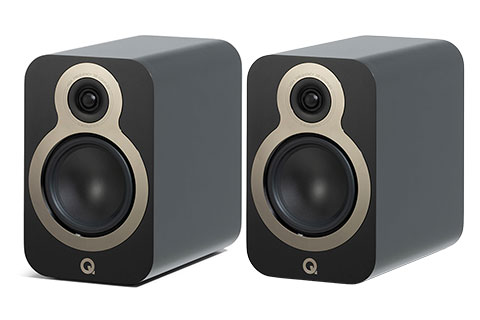 Q Acoustics 3020C Shelf Speaker Pair - Black