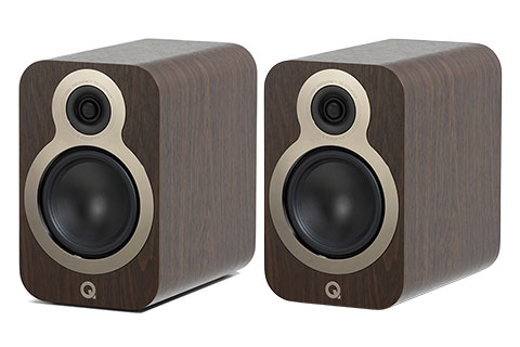 Q Acoustics 3020C Shelf Speaker Pair - Walnut