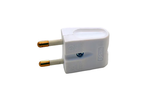 Flat Straight E-line+ Plug | White (230V AC)