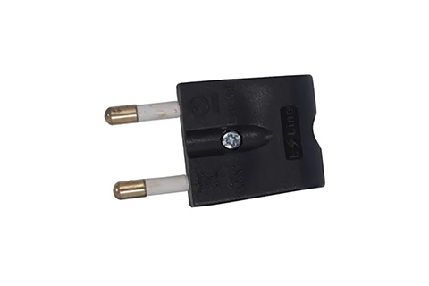 TL Flat Straight E-line+ Plug | Black (230V AC)