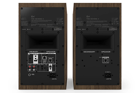 Klipsch The Sevens II Powered Monitor Speakers - Walnut - Back