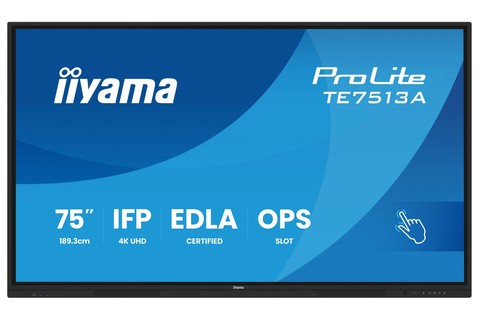 iiyama 4K UHD touch monitor | 75 | TE13A-B3AG