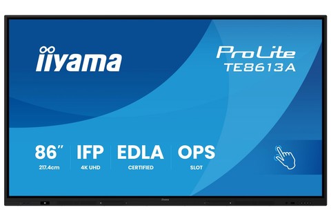 iiyama 4K UHD touch monitor | 86 | TE13A-B3AG
