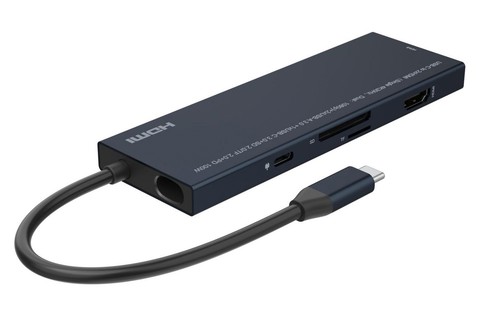 Premium USB-C to HDMI mini dock | 1 in – 4 out (1x HDMI / 2x USB A / 2x USBC, 4K@30Hz)