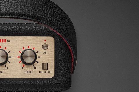 Marshall Stockwell III Bluetooth speaker - Black & Brass
