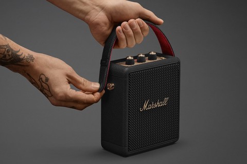 Marshall Stockwell III Bluetooth speaker - Black & Brass