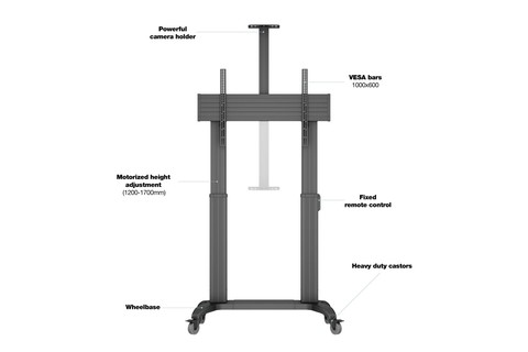 Multibrackets M Motorized Public Adjustable Floorstand Dual Pillar 180 HD (65
