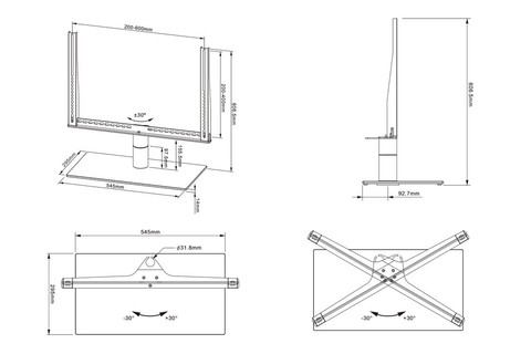 Multibrackets M VESA Tablestand Turn Large (46–60)