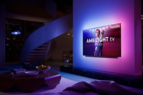 Philips OLED+ 4K Smart TV with Ambilight | OLED911/12 Series - Lifestyle