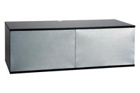 UNNU  221 AV design møbel - Black with gray fabric doors
