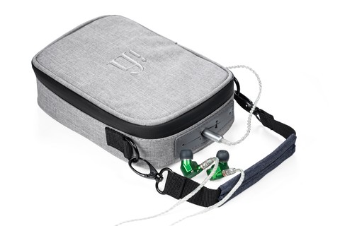iFi Audio iTraveller case - Hero with earphones