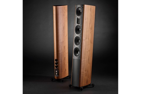 Scansonic HD M5B5 Floor Speaker - Walnut - Back
