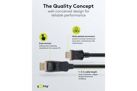 Displayport 2.0 / 2.0 til HDMI cable (4K@60Hz) - Lifestyle