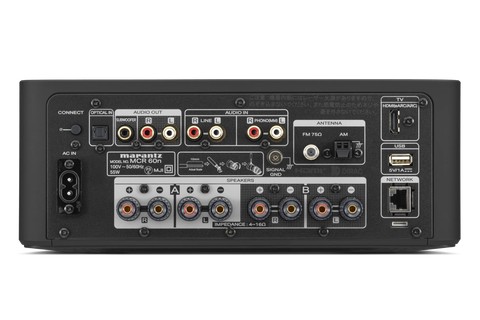 Marantz MCR 60n DAB Hi-Fi System (2x 68W / 4x 33W) - Black - Back