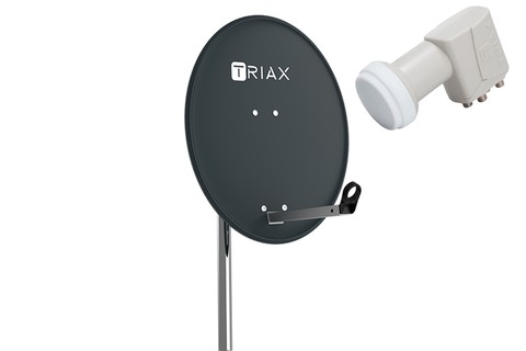 Triax  TDS Pro 65A parabol antenna with TQD 404 Gold Quad LNB | 1 pos/ 4 brugere