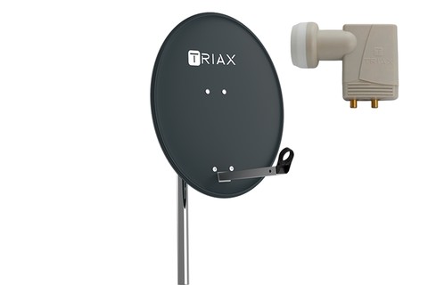 Triax  TDS Pro 65A parabol antenna with TTW 200 Gold Twin/dual LNB | 1 pos/2 brugere