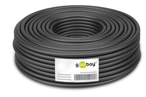 CAT 6 U/UTP udendørs netværkskabel, solid, CU - Black