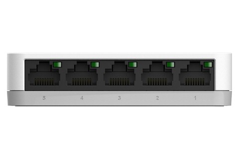 D-Link 5 Port Gigabit switch, LAN, MAC 4K, Unmanaged (GO-SW-5G/E) - Connections