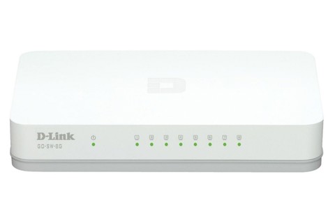 8 Port Gigabit switch, LAN, Unmanaged (GO-SW-8G/E) - Front