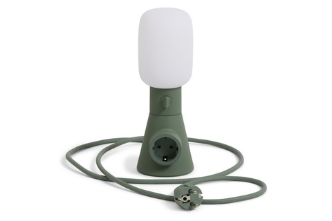 Pedestal Plug-in Lamp - Mossy Green