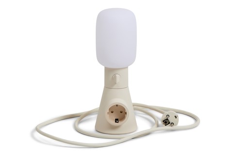 Pedestal Plug-in Lamp - Pearl
