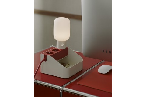 Pedestal Plug-in Lamp - Lifestyle