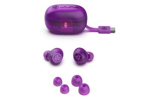 JLab Audio Go Pop wireless earbuds | ANC - Neon Purple
