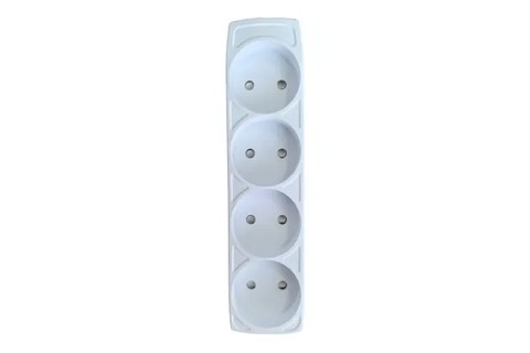 230V 4-socket without ground (without cable)