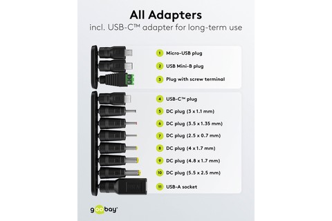 Power Supply Adapter Set | 11 pcs - information
