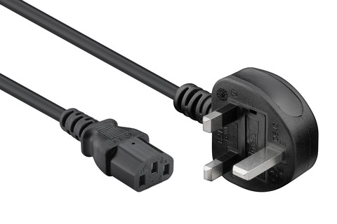 IEC Cord UK | black (UK 3-pin male – C13)
