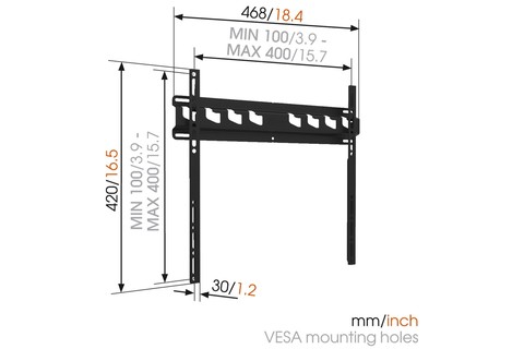 Vogels MA3000 flat wall support (32–55