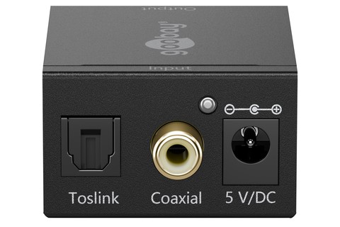 Digital to analog stereo audio converter - Back