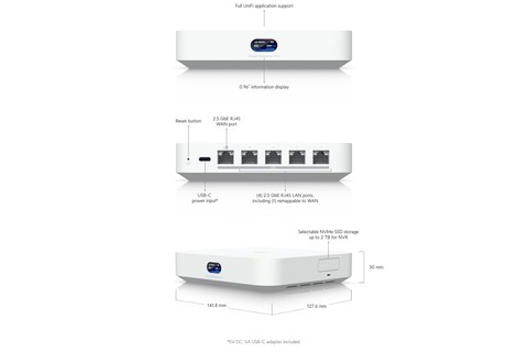 Ubiquiti UniFi Cloud Gateway Max Router (UCG-MAX, 2.5G) - Details