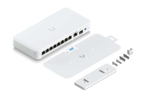 Ubiquiti Flex 8 port Gigabit network switch (2.5 GbE, PoE+) - Package Contains