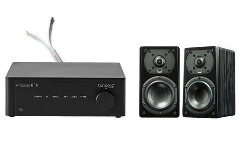 Prime LCR bookshelf speakers and Tangent Ampster II