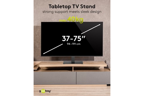 Solid Tabletop TV stand (37–75) - Lifestyle