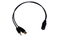 AV-advance MiniJack + USB Trigger to Powerlink, stereo adaptor (1x MiniJack, USB - 8 pin DIN female), 0.35 meter