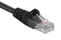 Network cable, Cat 5e UTP, black