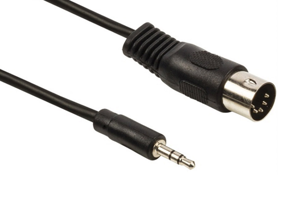 MiniJack til DIN AUX cable for B&O systems, black