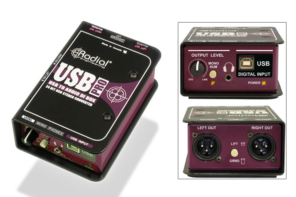 Radial Radial USB Pro balanced audio DA converter