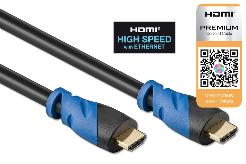 Premium High Speed HDMI Cable with Ethernet - 4K 60Hz - 0.5 m