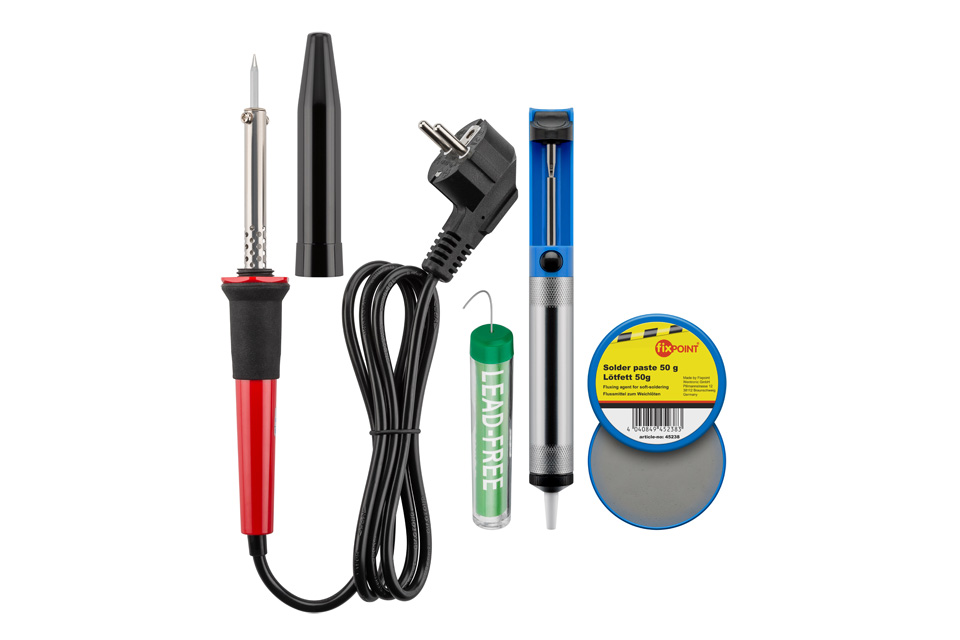 Tool bag with soldering set