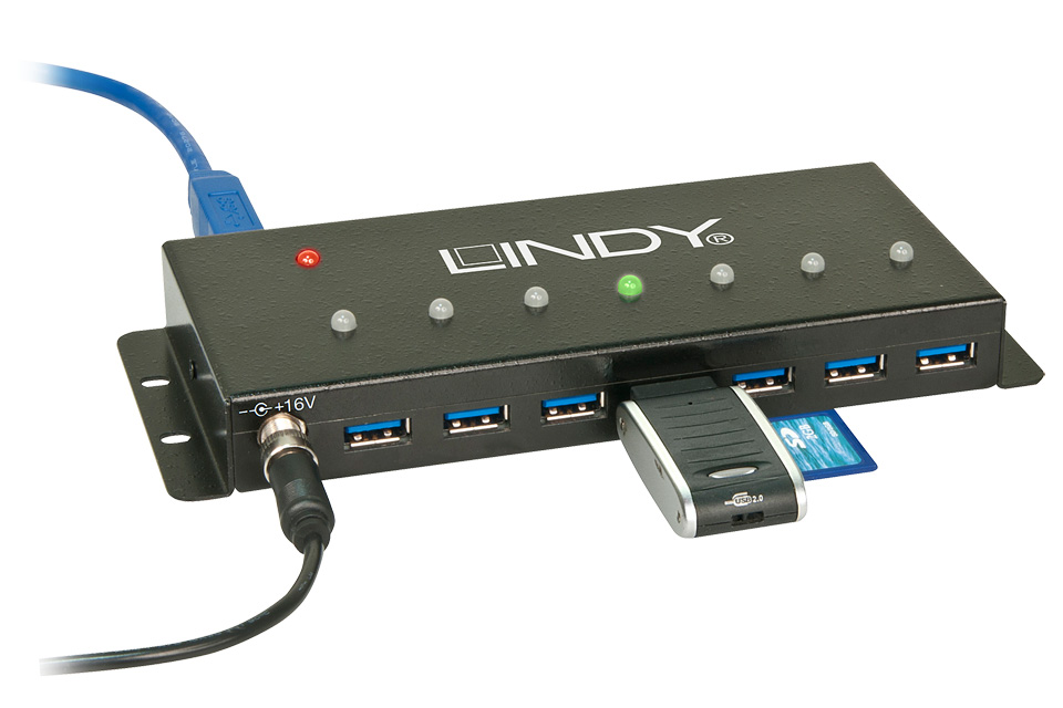 Lindy 43324 hub & concentrateur USB 3.2 Gen 1 (3.1 Gen 1) Type-A