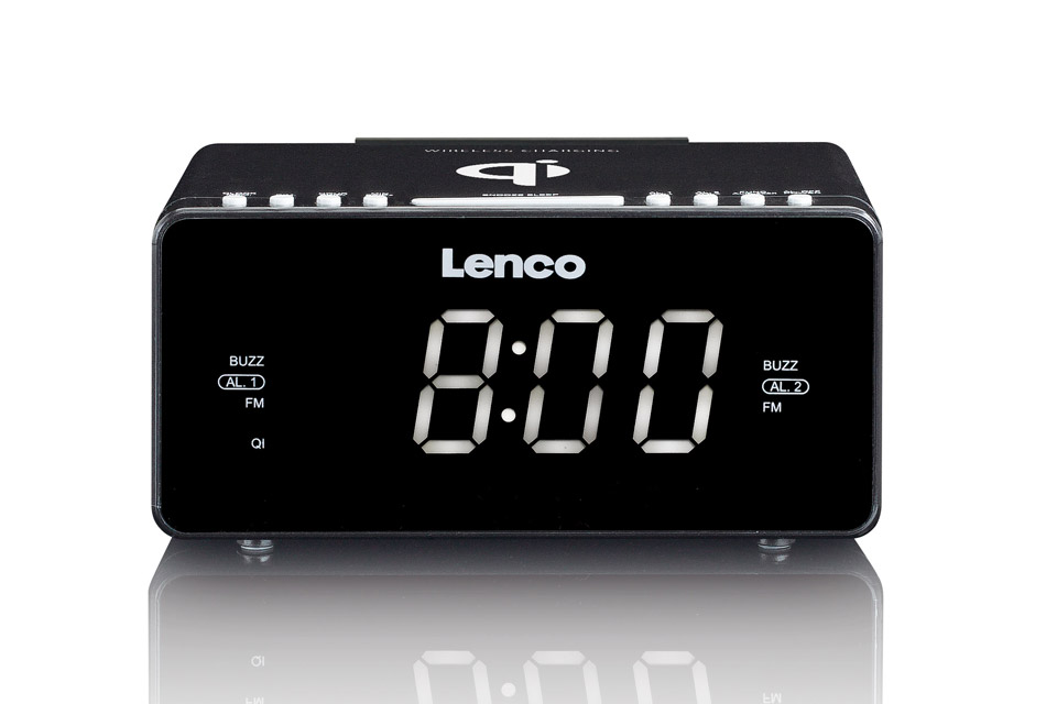 Lenco CR-550 clockradio, sort