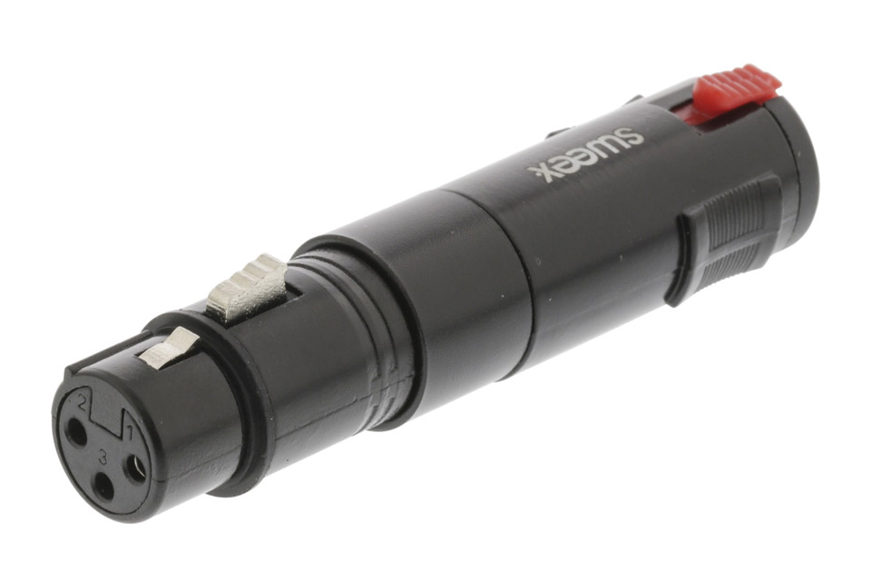 Balanced XLR to 6.3 mm Jack adapter (XLR socket Jack socket)