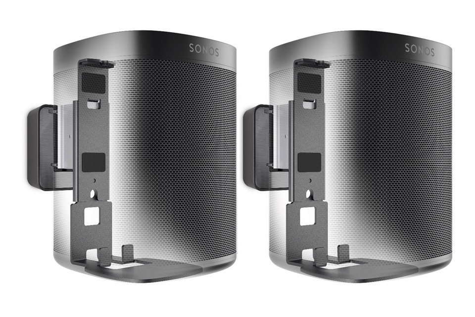 SONOS One - Dual pack with wallmount, black