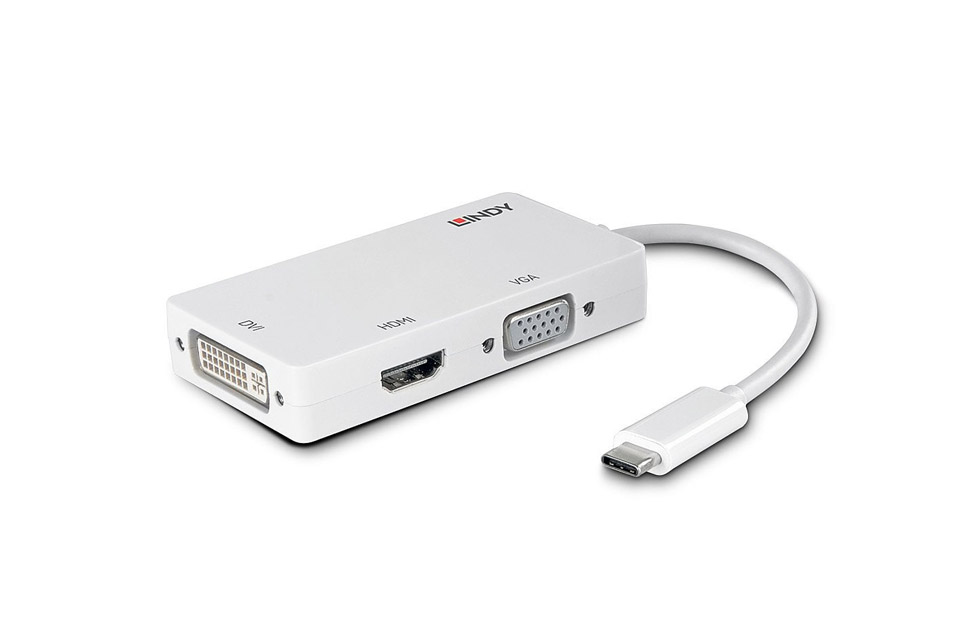 Lindy USB-C-docka (HDMI, DVI, VGA)