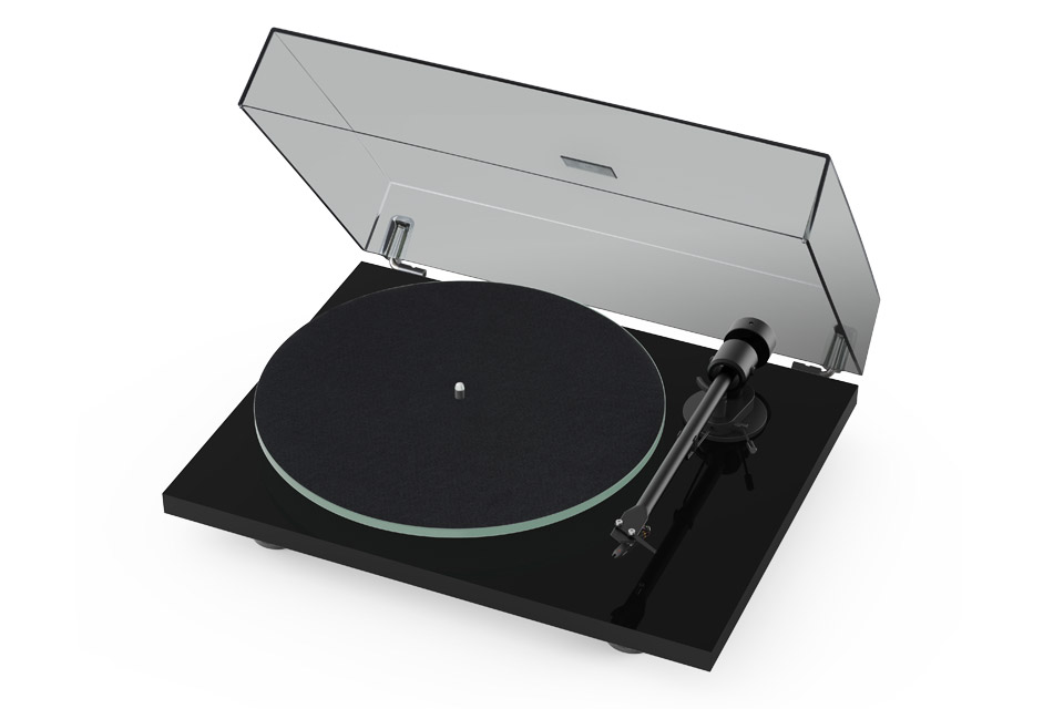 Pro-Ject T1 turntable, black high gloss
