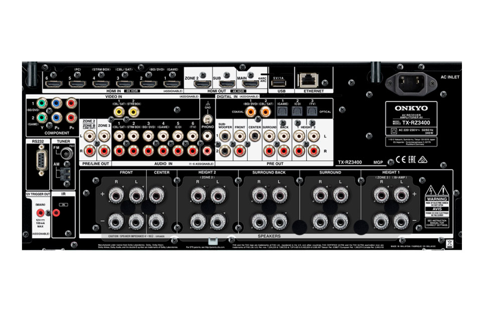 Onkyo TXRZ3400 surround receiver